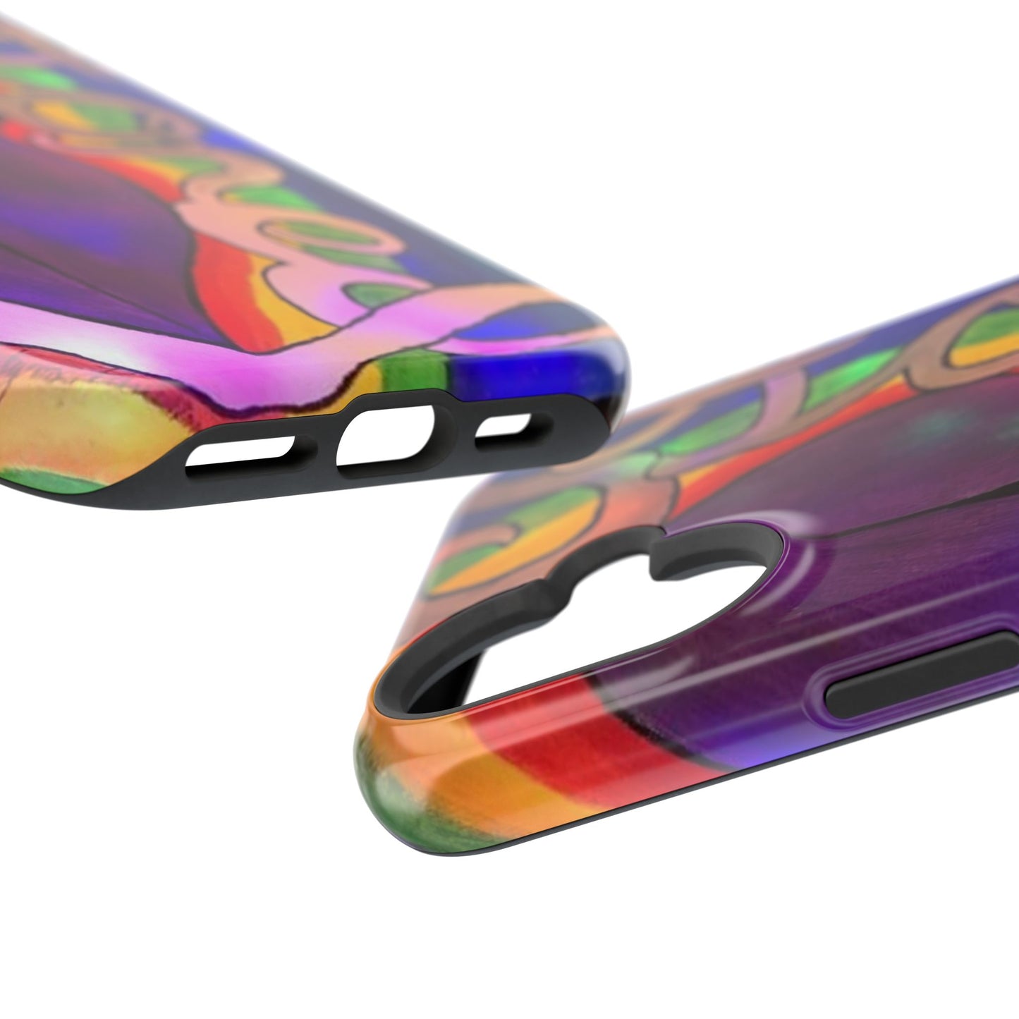 Vibrant Impact-Resistant Phone Cases, Colorful Phone Covers, Artistic Phone Protection, Unique Cases for Travel, Gift for Creative Souls