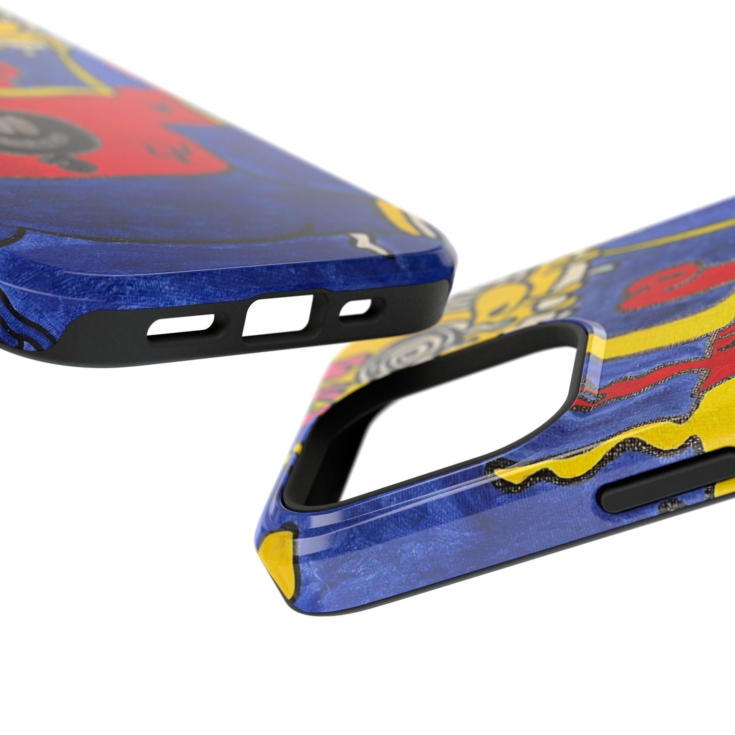 Colorful Impact-Resistant Phone Cases - Funky Artwork Cover, Phone Protection, Unique Gift, Fun Design, Cartoon Style