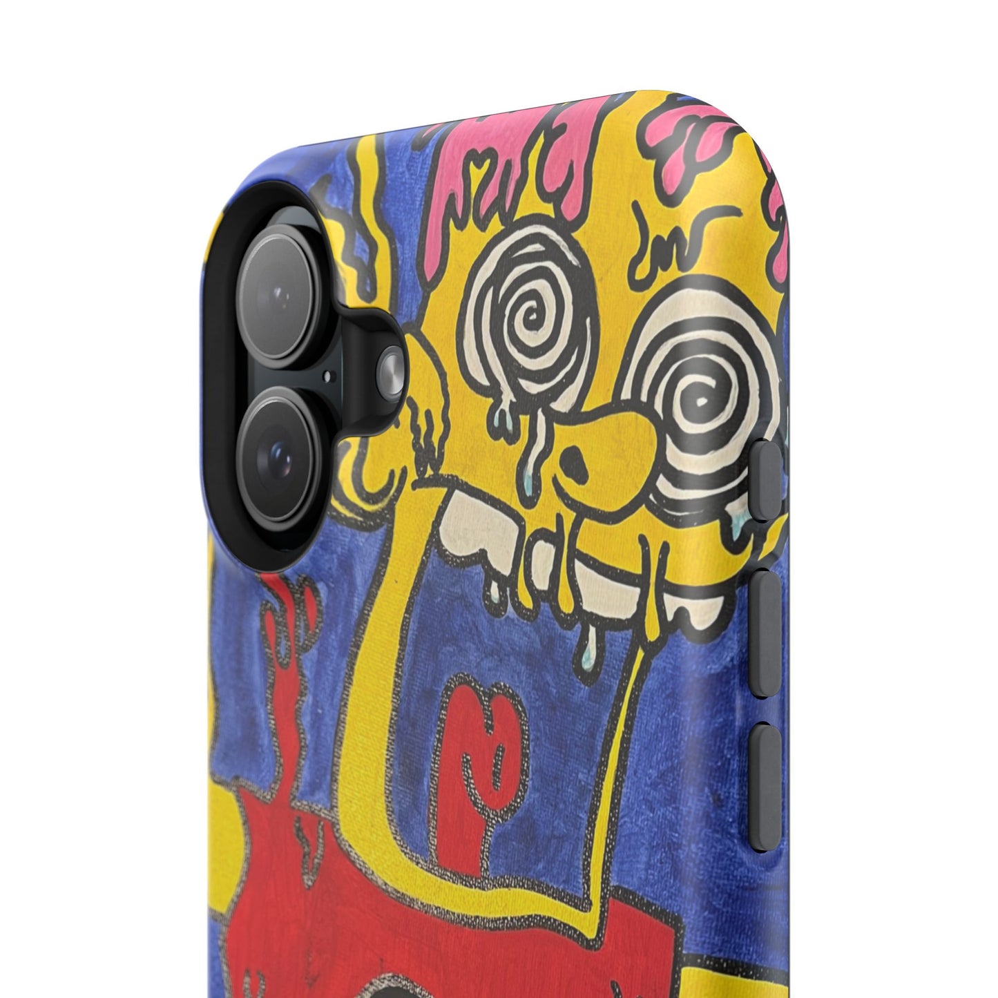 Colorful Impact-Resistant Phone Cases - Funky Artwork Cover, Phone Protection, Unique Gift, Fun Design, Cartoon Style
