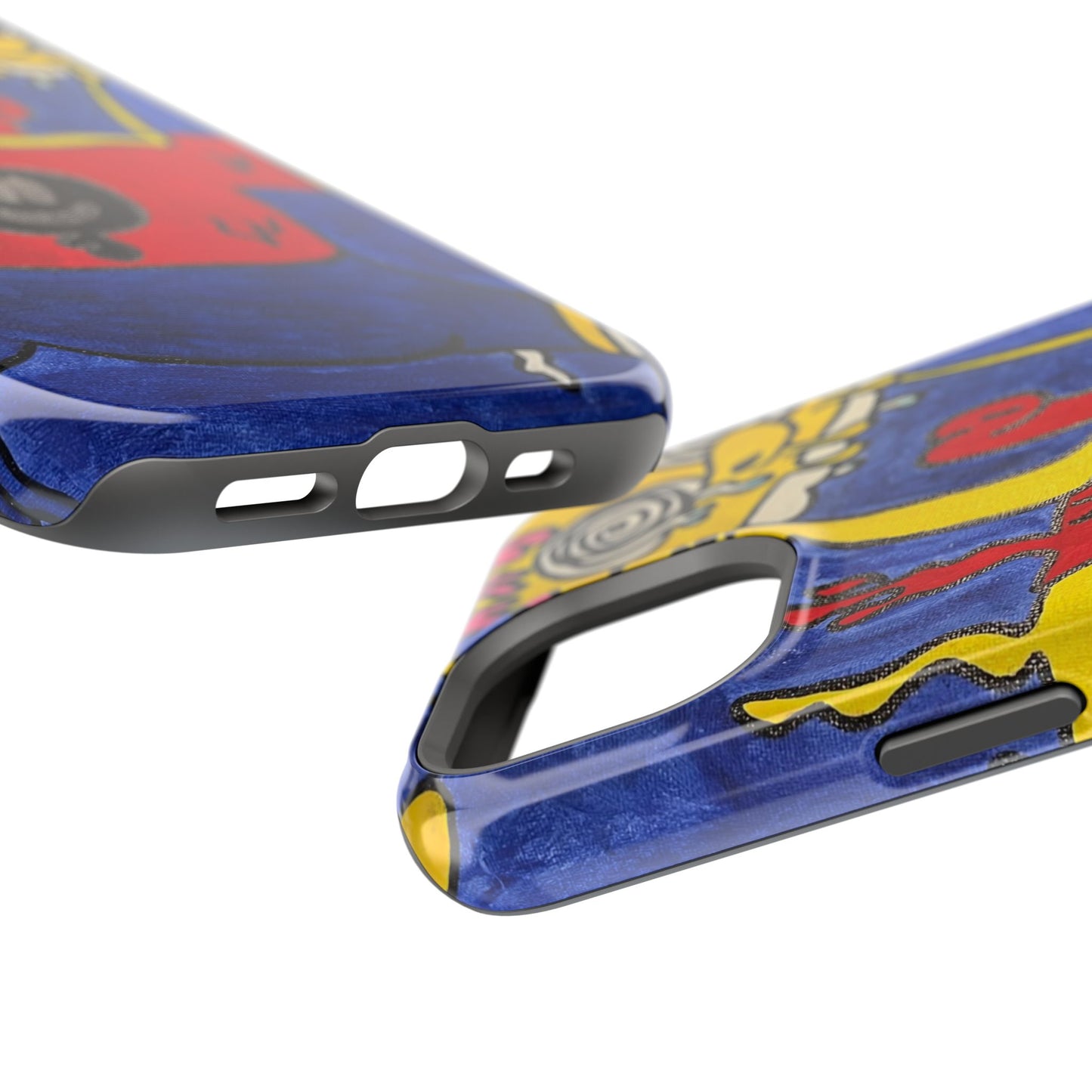 Colorful Impact-Resistant Phone Cases - Funky Artwork Cover, Phone Protection, Unique Gift, Fun Design, Cartoon Style