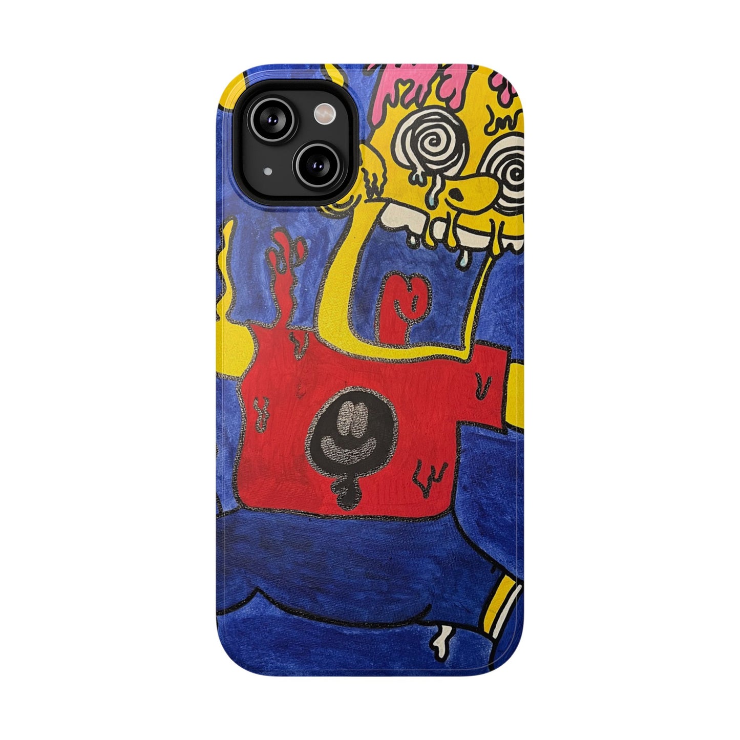 Colorful Impact-Resistant Phone Cases - Funky Artwork Cover, Phone Protection, Unique Gift, Fun Design, Cartoon Style