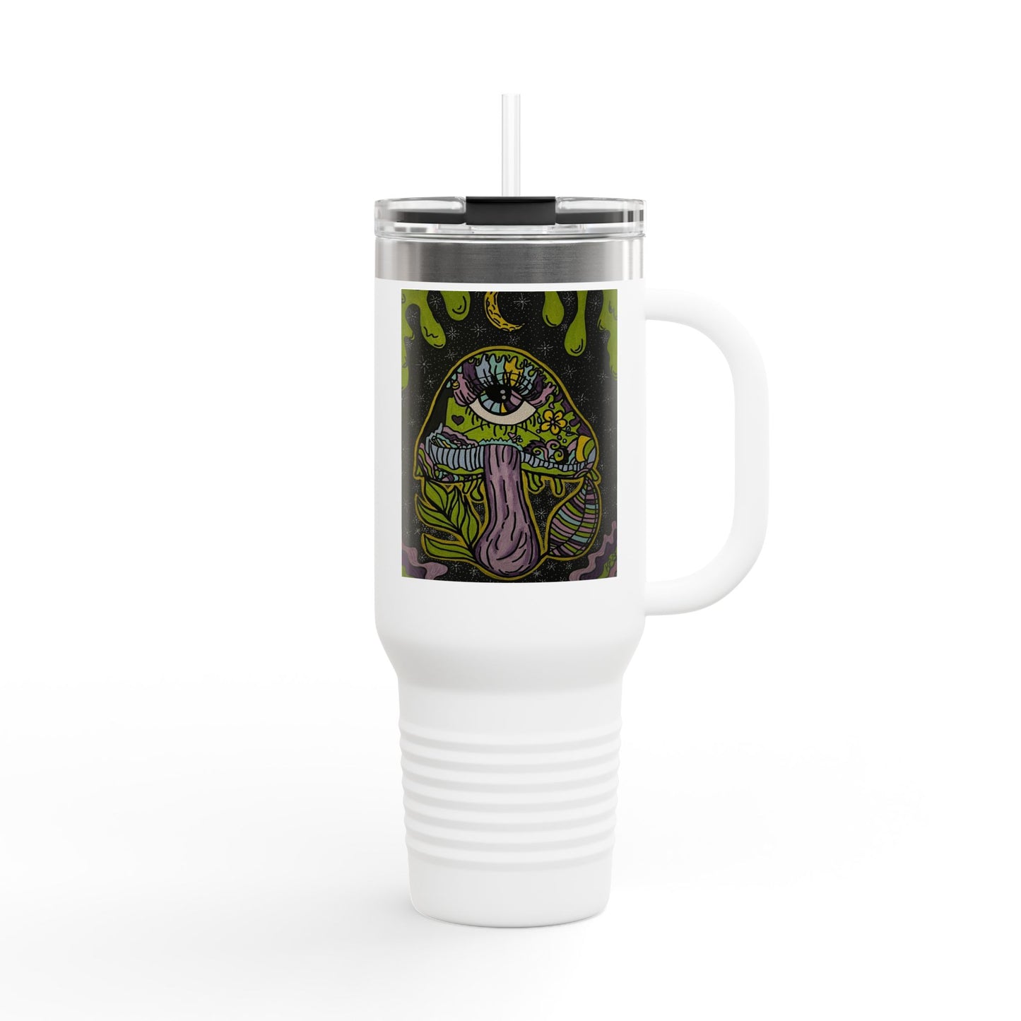 Spooky Monster Insulated Travel Mug | 40oz Funny Coffee Cup for Halloween, Unique Gifts for Friends, Reusable Drinkware, Party Favor