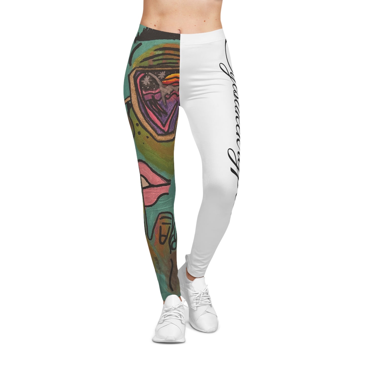 Vibrant Artistic Leggings with Eye-catching Graphics, Trendy Workout Pants, Unique Gift for Art Lovers, Casual Athleisure Wear, [...]