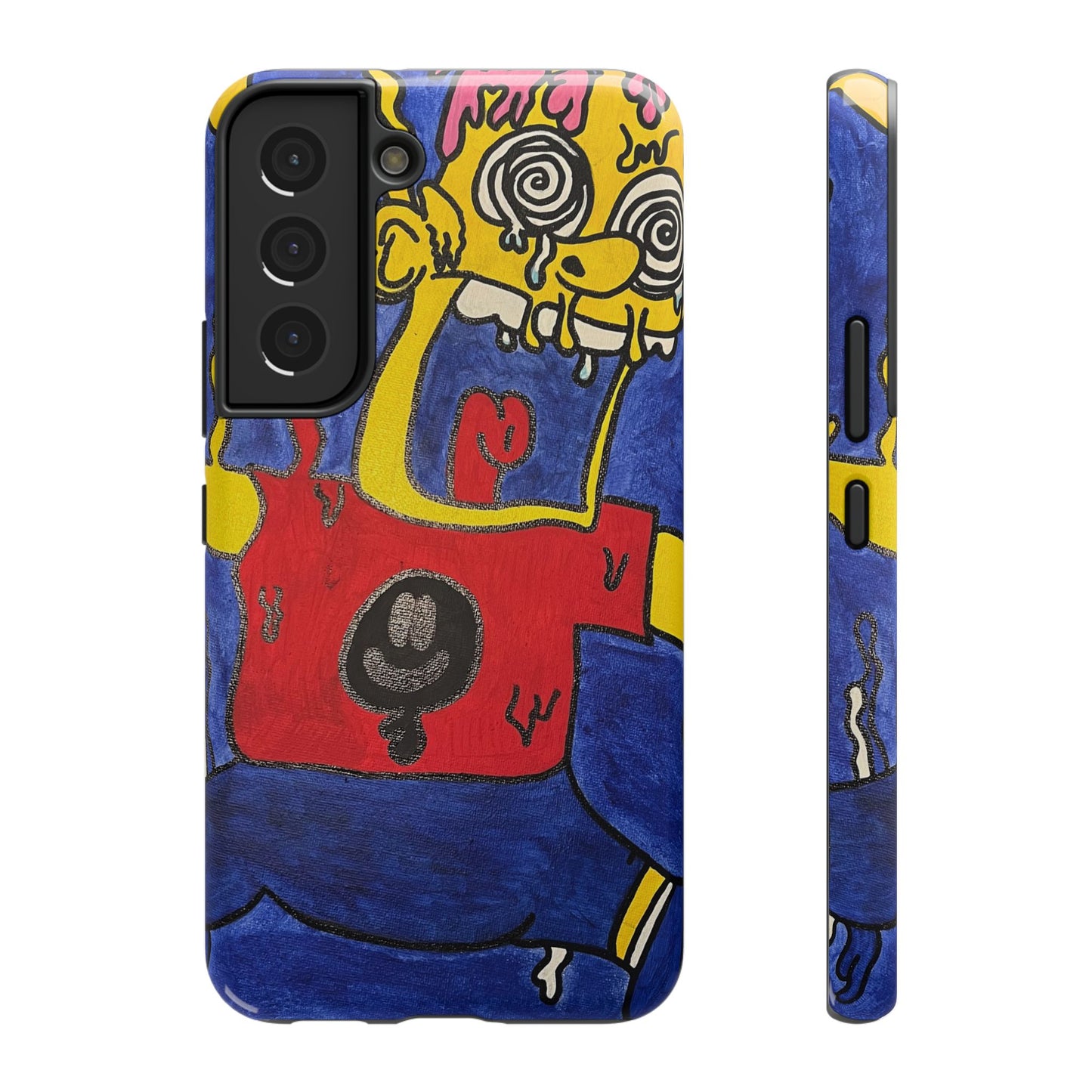 Colorful Impact-Resistant Phone Cases - Funky Artwork Cover, Phone Protection, Unique Gift, Fun Design, Cartoon Style