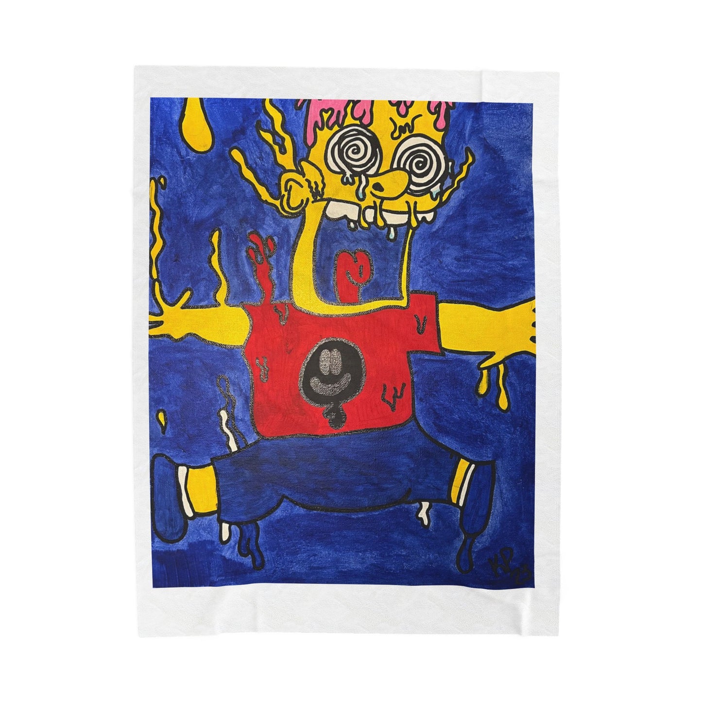 Vibrant Cartoon-Inspired Velveteen Plush Blanket, Cozy Throw, Gift for Kids, Unique Home Decor, Snuggly Blanket for All Occasions