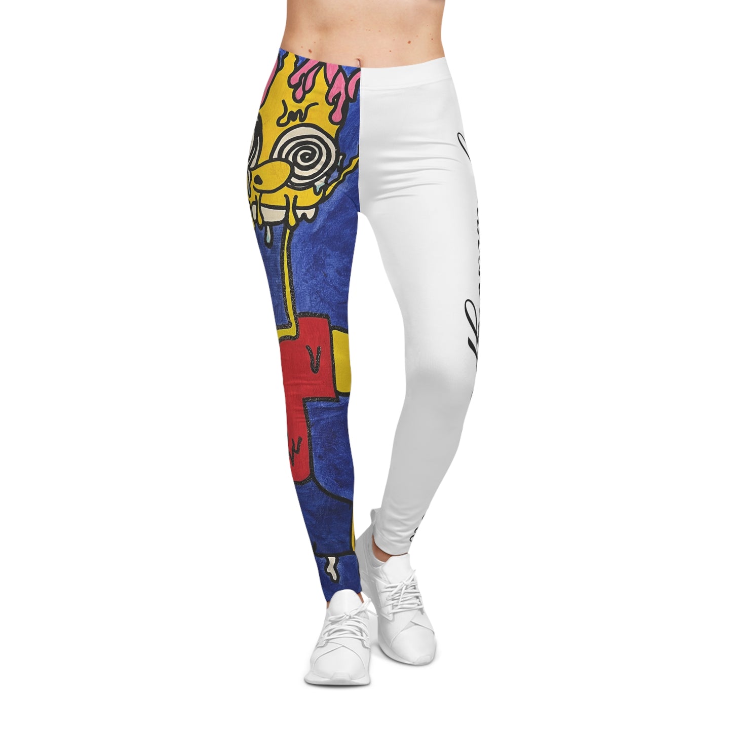 Colorful Graphic Leggings with Quirky Design, Funky Casual Wear, Unique Gift for Fashion Lovers, Trendy Activewear