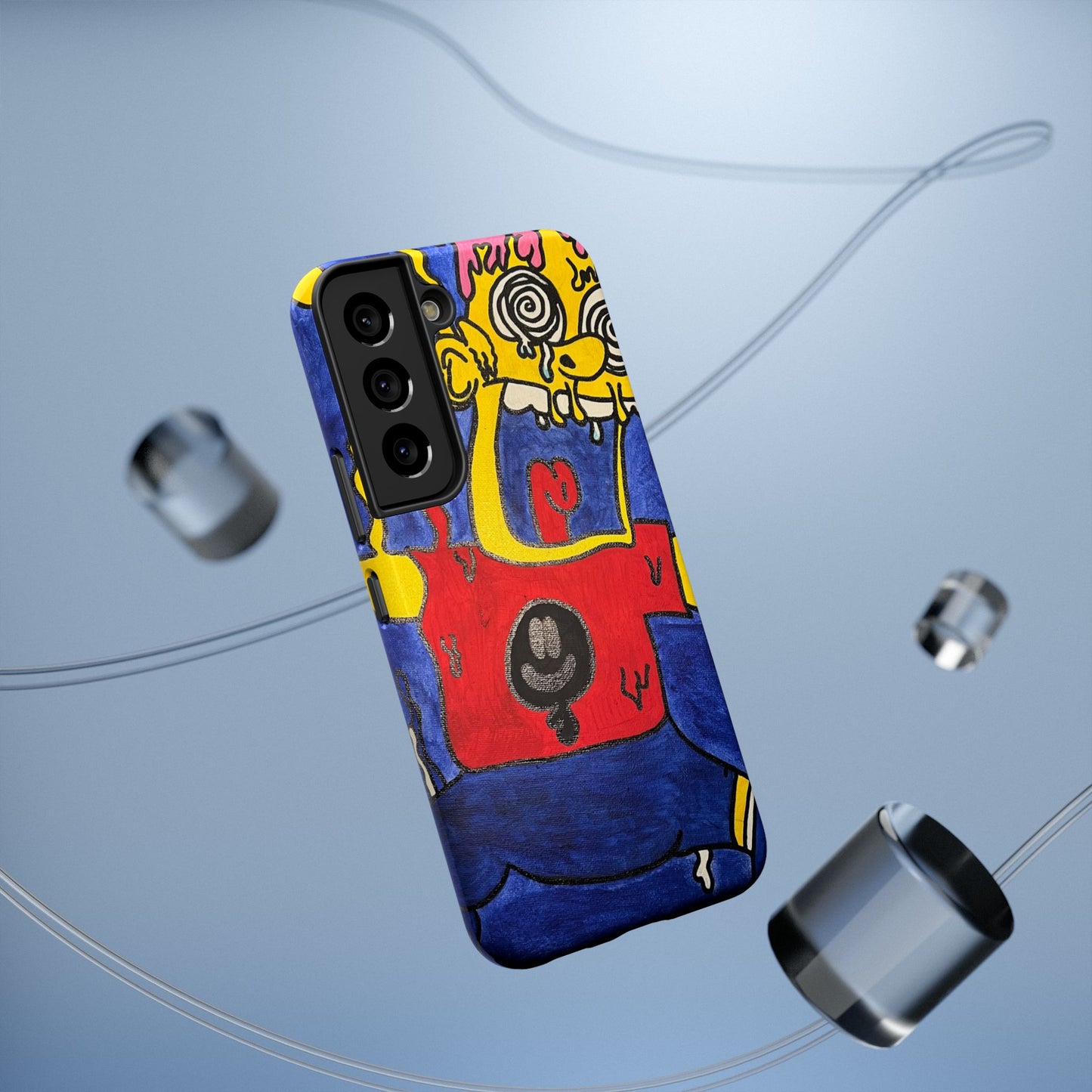 Colorful Impact-Resistant Phone Cases - Funky Artwork Cover, Phone Protection, Unique Gift, Fun Design, Cartoon Style