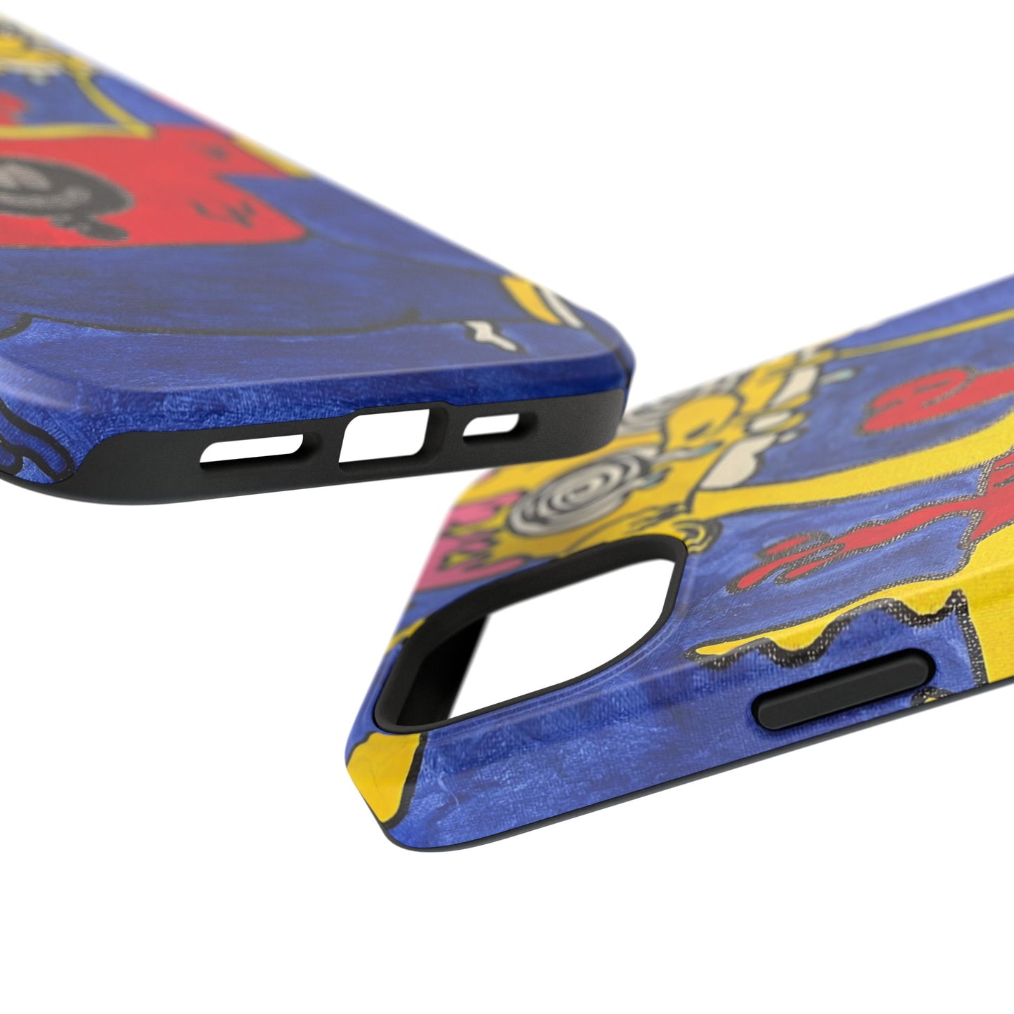 Colorful Impact-Resistant Phone Cases - Funky Artwork Cover, Phone Protection, Unique Gift, Fun Design, Cartoon Style