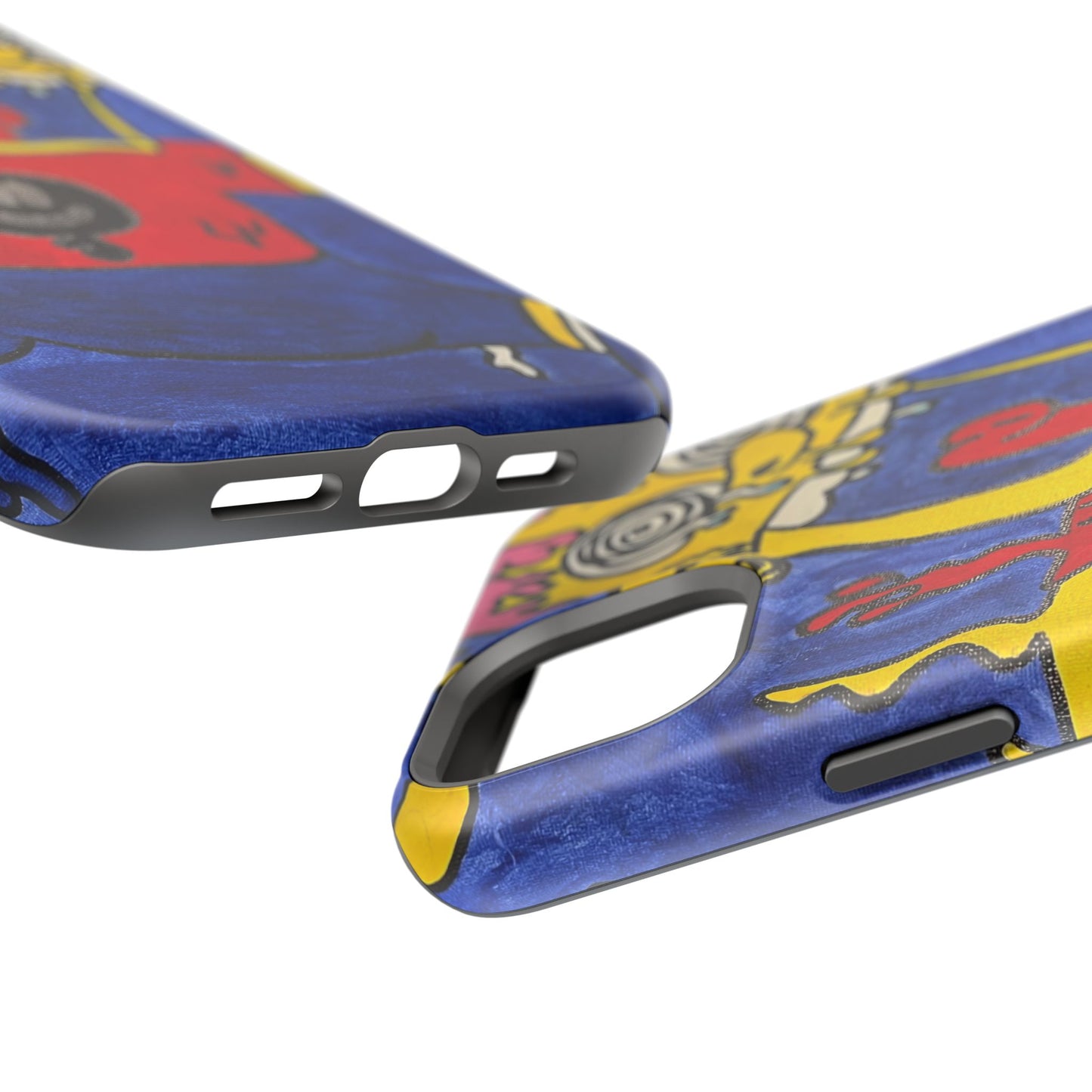 Colorful Impact-Resistant Phone Cases - Funky Artwork Cover, Phone Protection, Unique Gift, Fun Design, Cartoon Style