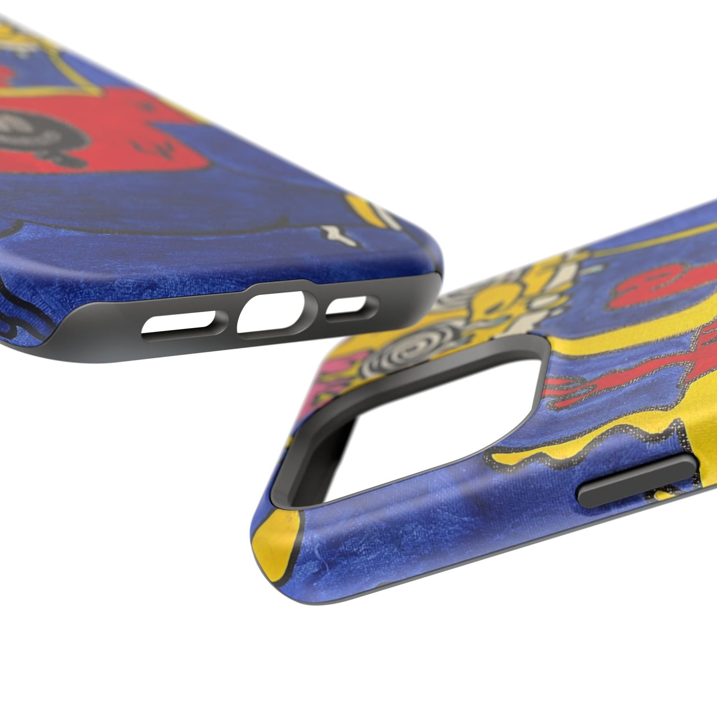 Colorful Impact-Resistant Phone Cases - Funky Artwork Cover, Phone Protection, Unique Gift, Fun Design, Cartoon Style