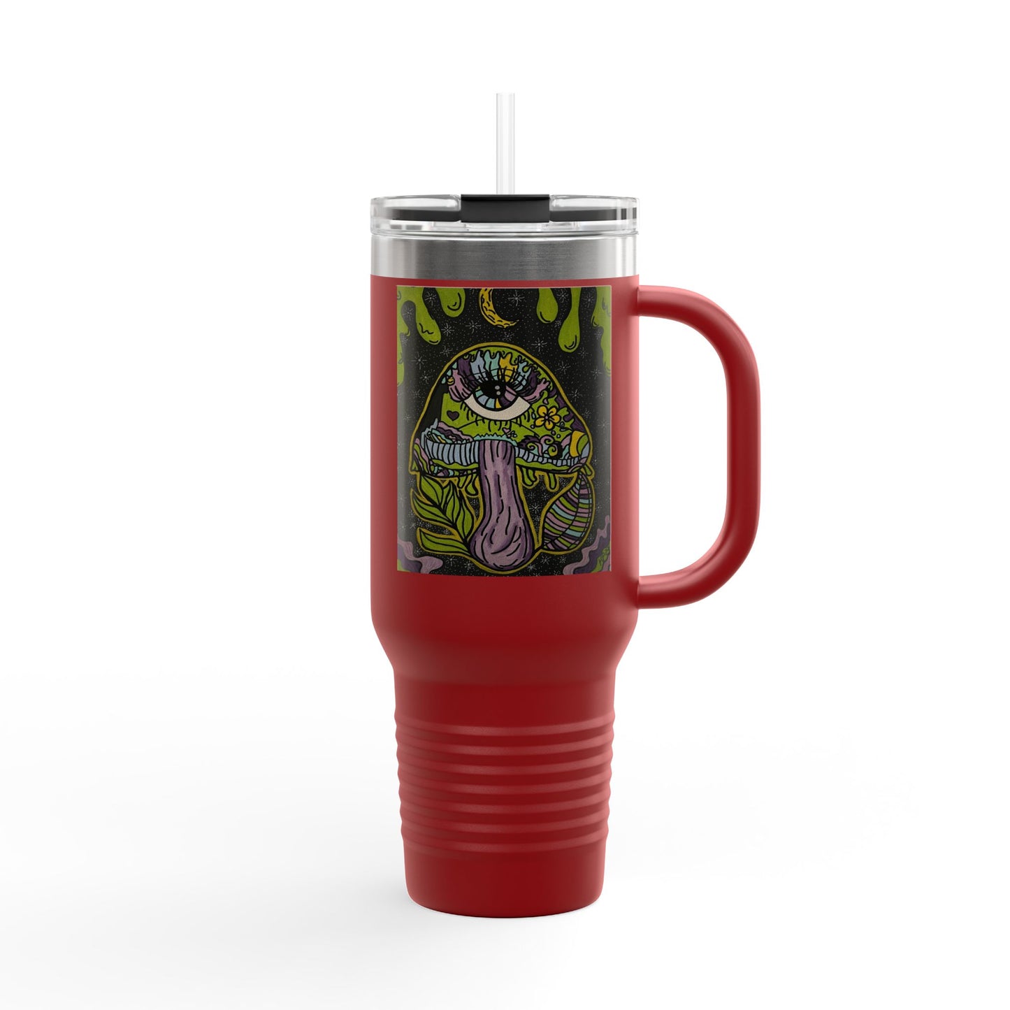 Spooky Monster Insulated Travel Mug | 40oz Funny Coffee Cup for Halloween, Unique Gifts for Friends, Reusable Drinkware, Party Favor