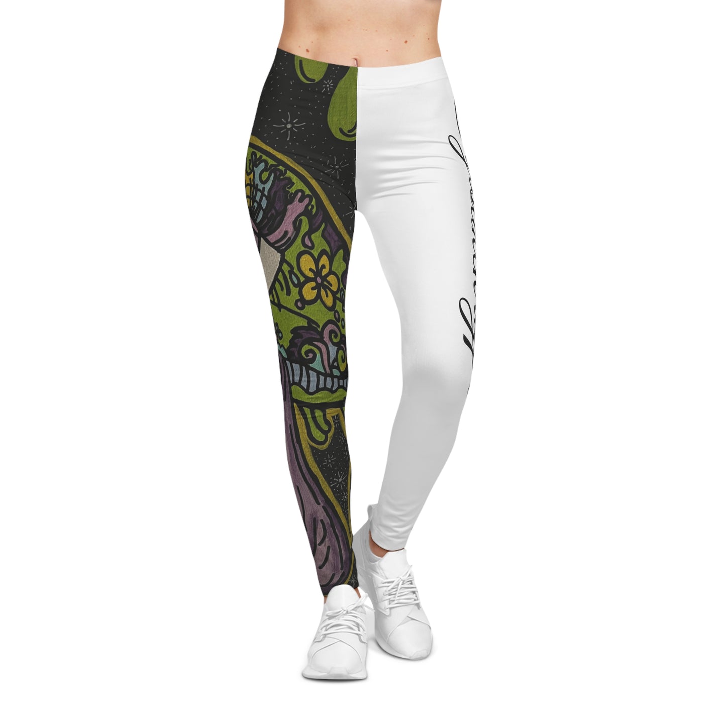Women's Artistic Leggings - Colorful AOP Yoga Pants, Casual Wear, Festival Fashion, Comfortable Activewear, Gift for Her