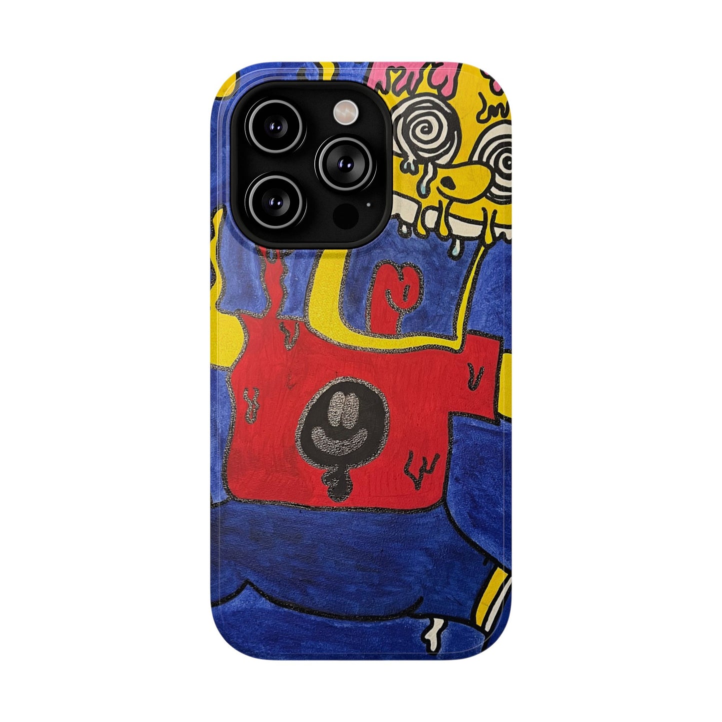 Colorful Impact-Resistant Phone Cases - Funky Artwork Cover, Phone Protection, Unique Gift, Fun Design, Cartoon Style