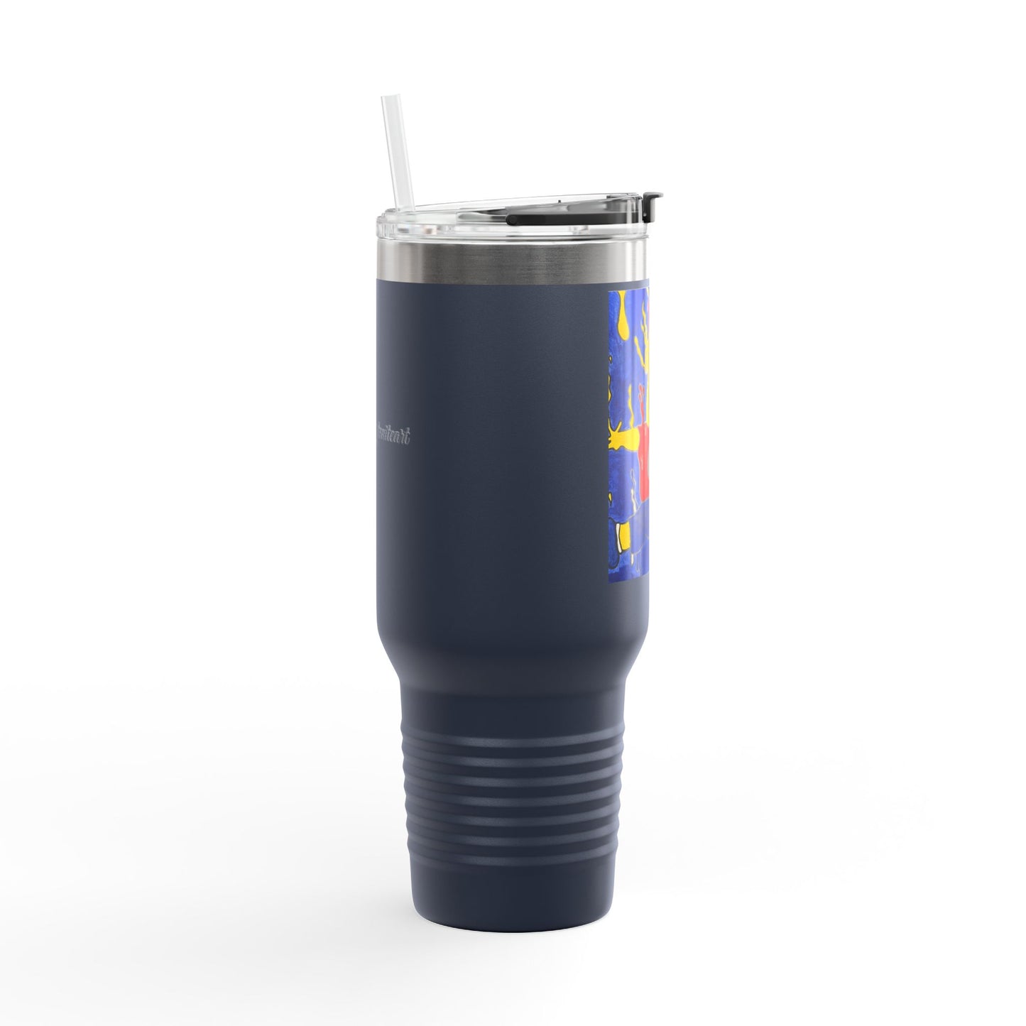 Vibrant Insulated Travel Mug - 40oz, Unique Artwork, Great for Gifts, Outdoor Adventures, Coffee Lovers, Personalized Drinkware