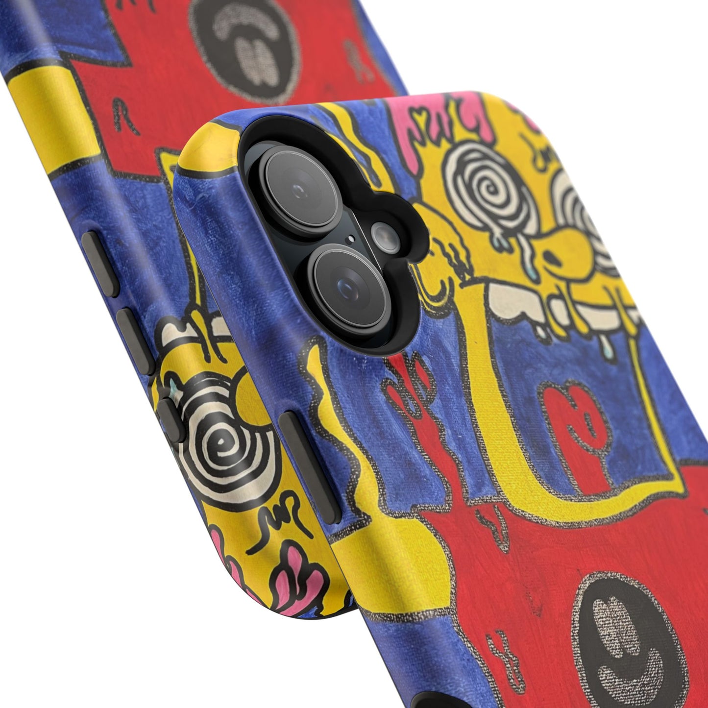Colorful Impact-Resistant Phone Cases - Funky Artwork Cover, Phone Protection, Unique Gift, Fun Design, Cartoon Style
